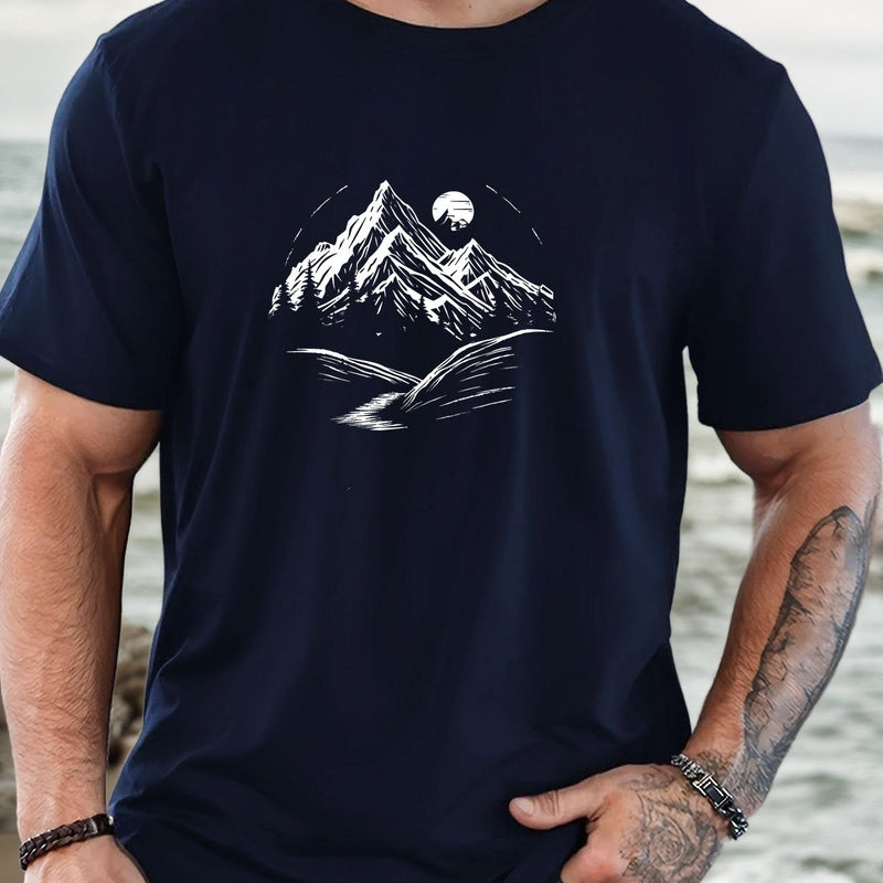Men's Casual Crew Neck Short Sleeve T-Shirt.
