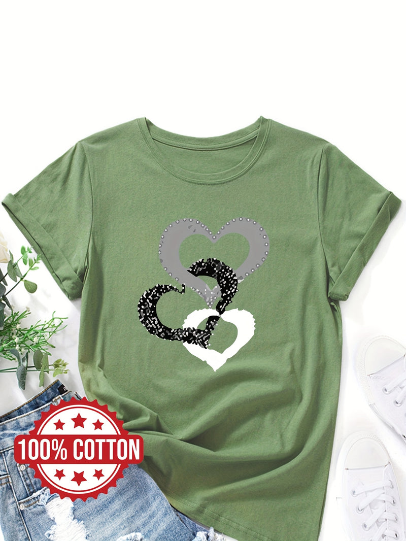 Women's "Love" Graphic Print T-Shirt.