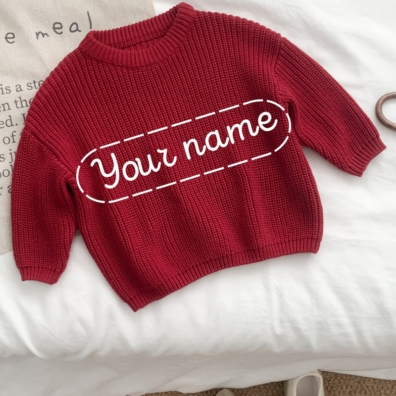 Customizable Girls' Casual Sweater.