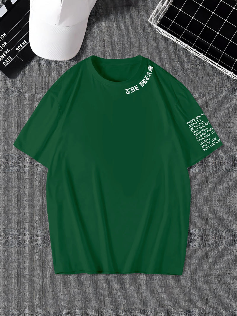 Men's Graphic Print Round Neck Short Sleeve, a Gift for Boyfriends.