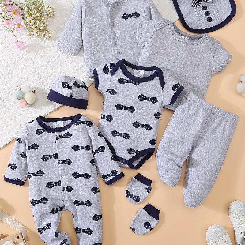 8pcs Set for Baby Boys, Spring/Summer Collection, Comfortable and Soft.