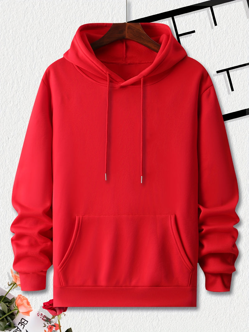 Men's Hooded Sweatshirt with Fashionable Print Design.