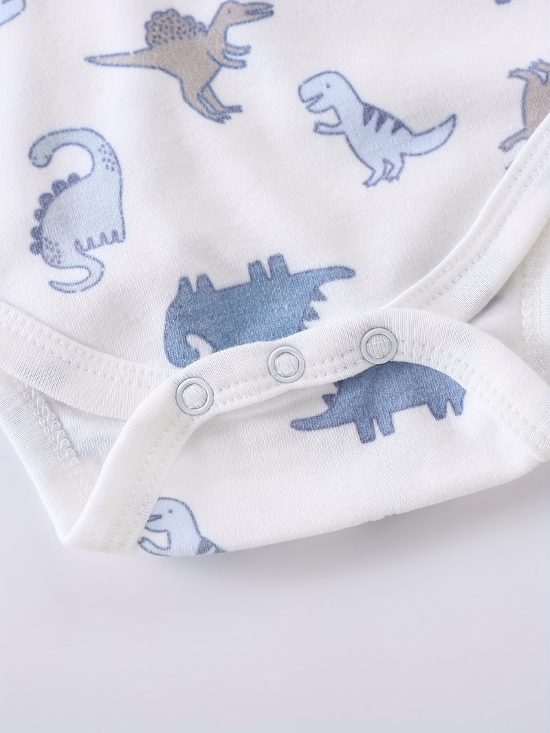 4pcs Newborn Triangle Romper Summer Baby Casual Onesie 0-3M Baby Boy.