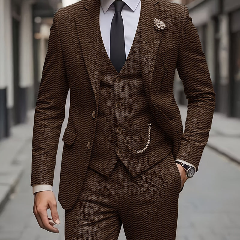 High-Quality Three-Piece Suit for Men.