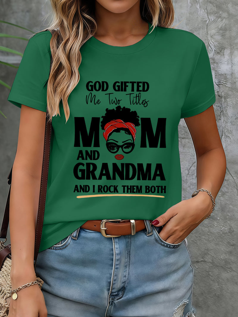 Women's T-shirt with a Printed Silhouette of a Woman.