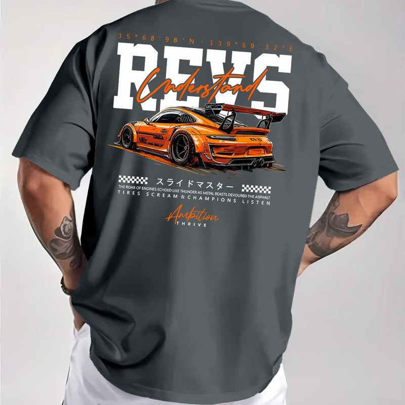 Men's Summer Back Print T-Shirt.