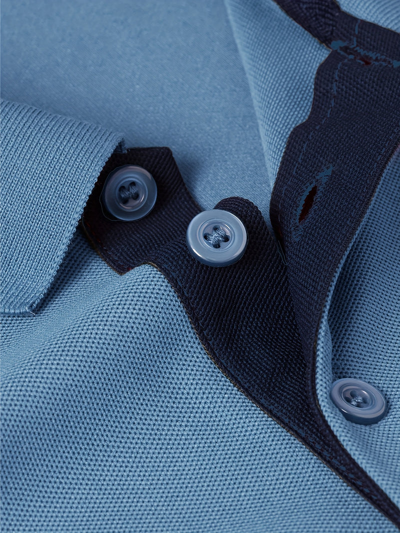 Men's Outdoor Golf and Equestrian Lapel Polo Shirt, Long Sleeve.