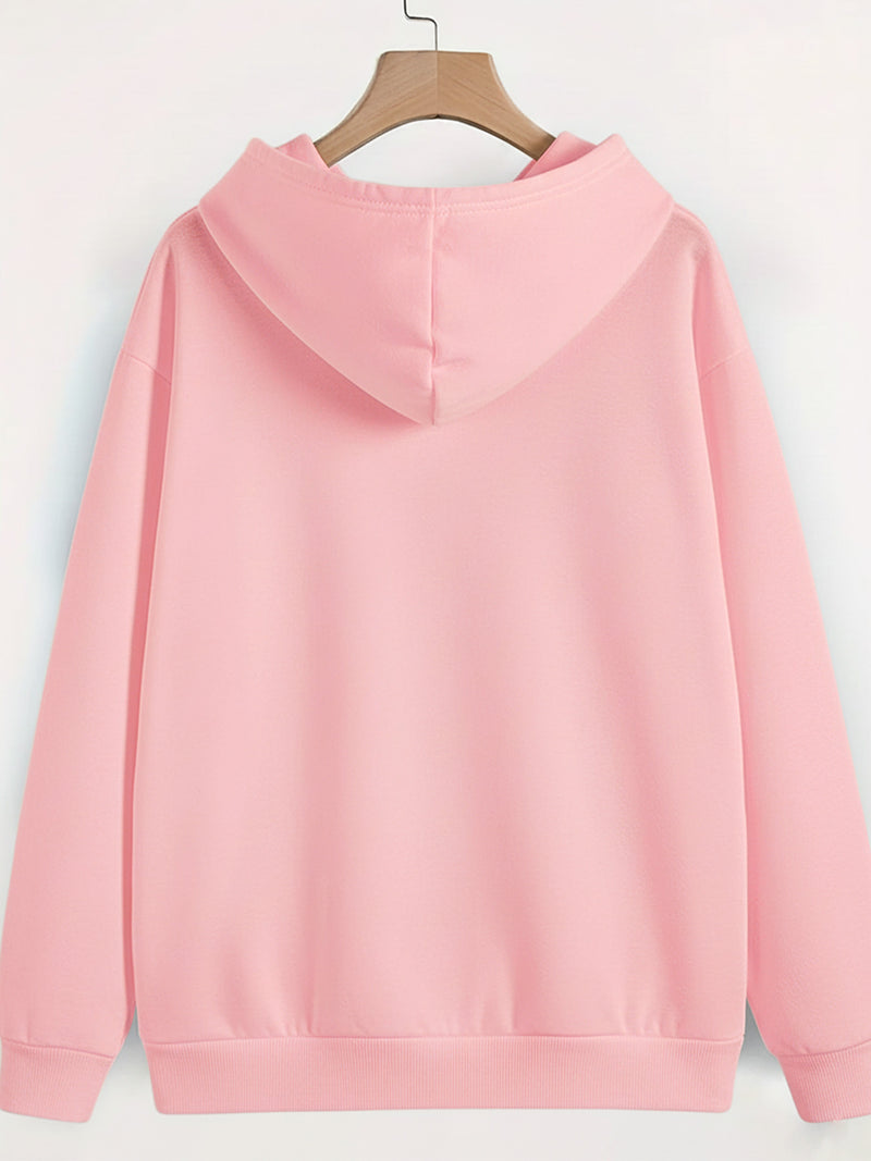 Women’s Drawstring Casual Hooded Sweatshirt for Winter & Fall.