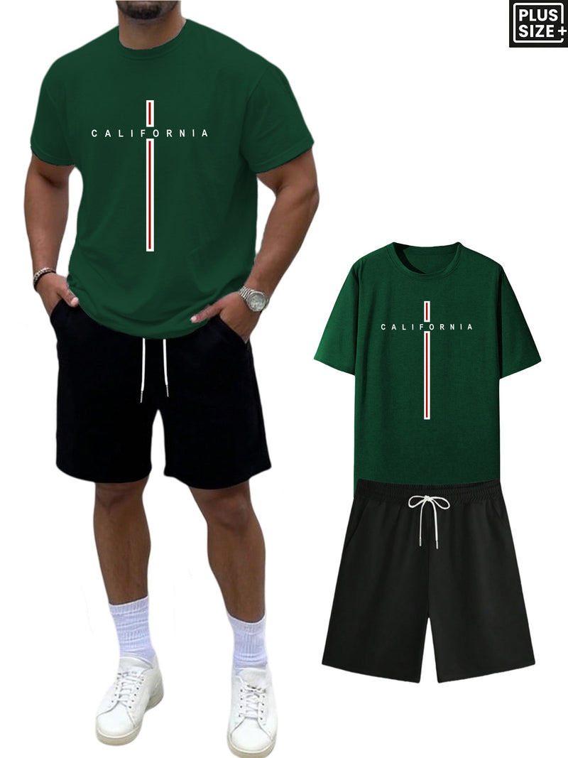 Plus-Size Men's Casual Short-Sleeve Shirts Paired.