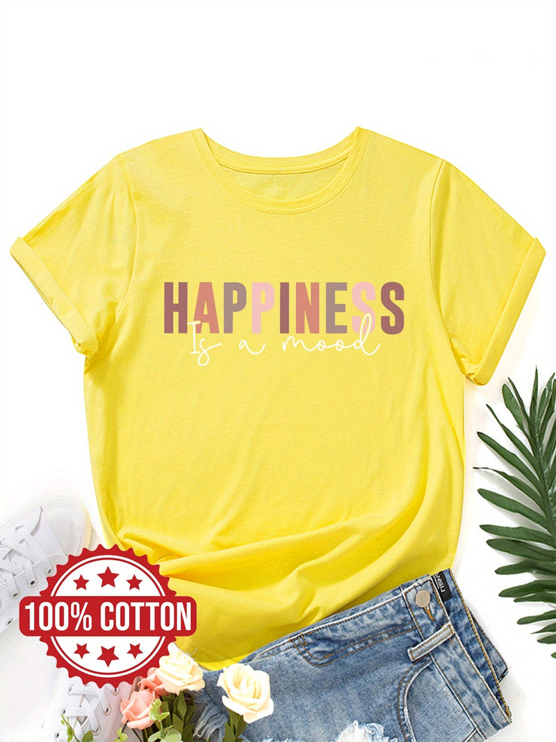 Women's Crew Neck T-Shirt Short-Sleeved.