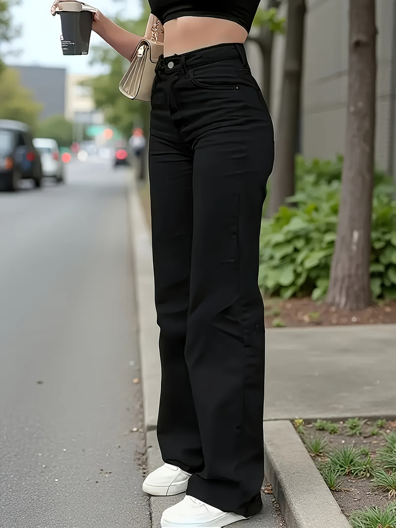 Women’s Black Stretch Butt-Lifting Waist-Cinching Horseshoe Jeans.