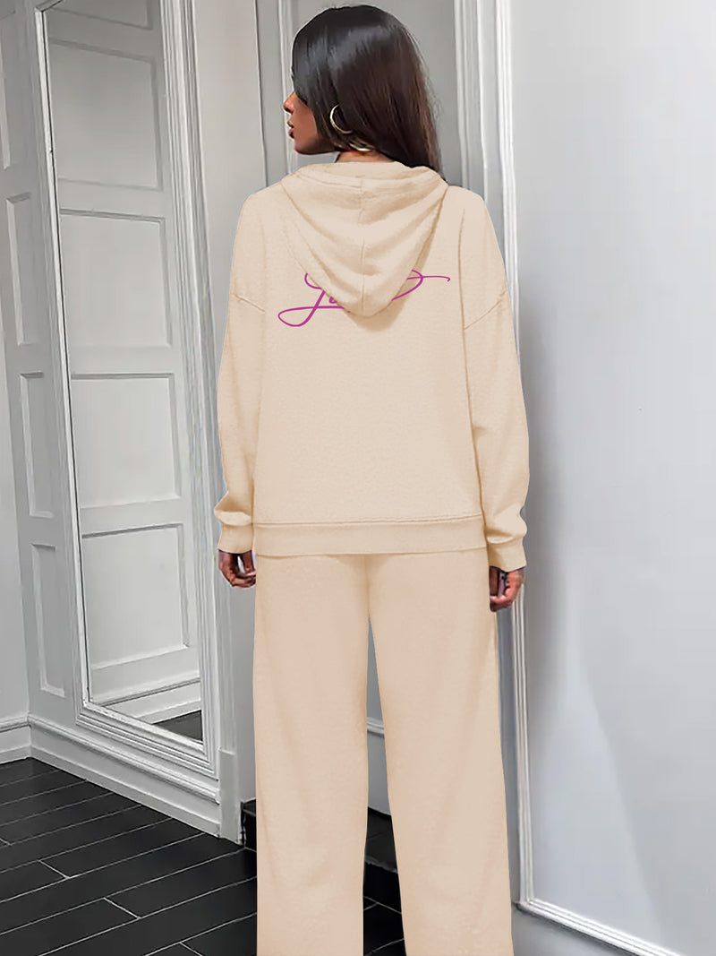 Women’s Graphic Print 2pcs Set, Hoodie & Pants.