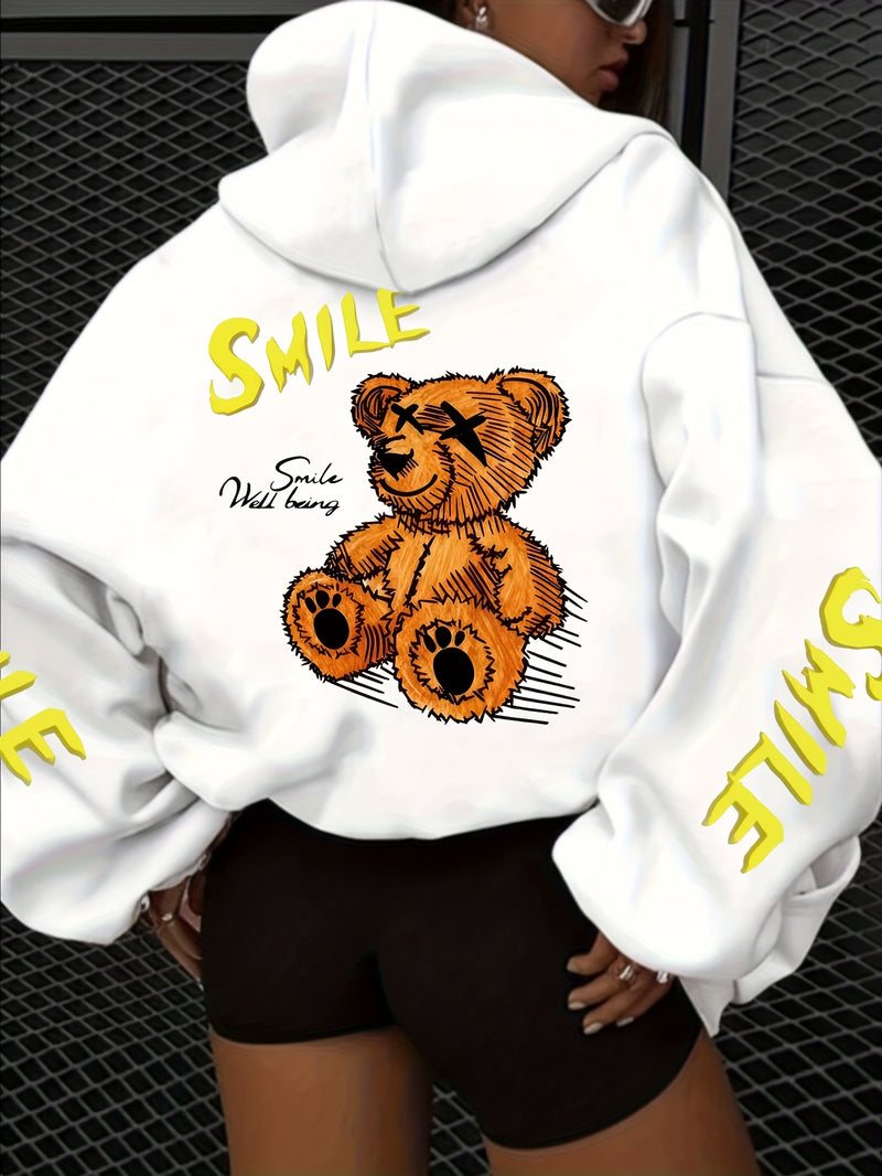 Women's clothing cartoon streetwear graphic print hoodie.