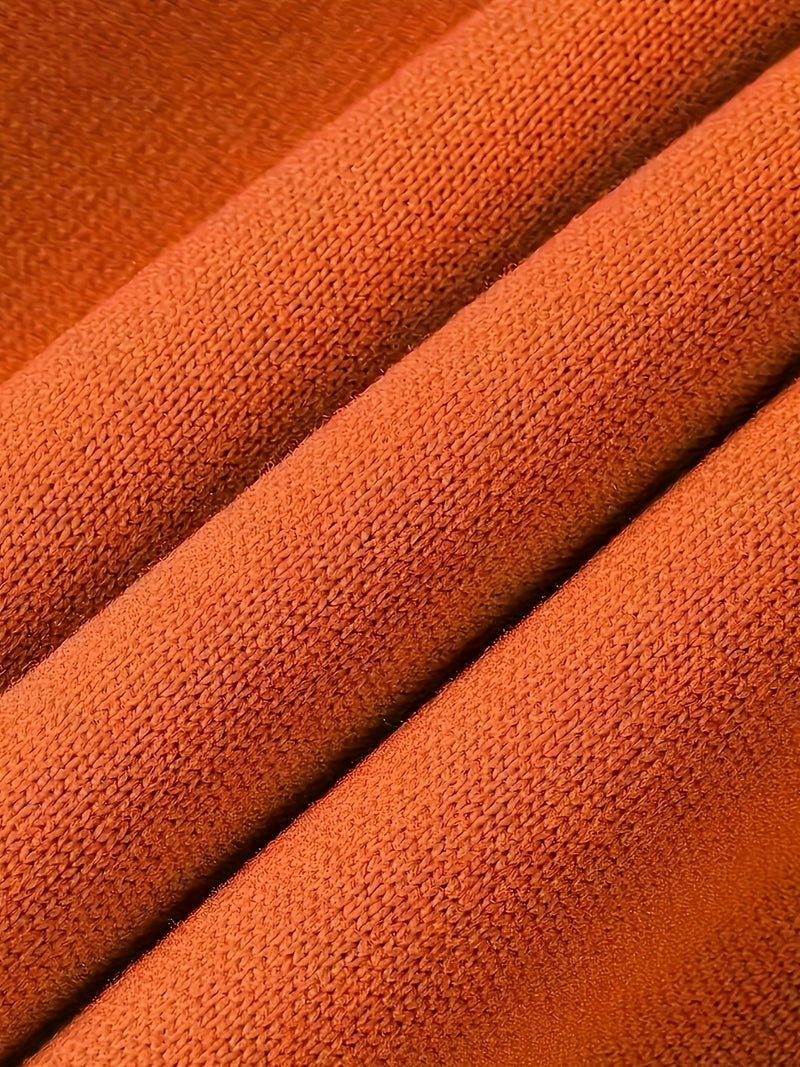 Men's Hoodie. Solid Color Long Sleeve Open Front Hooded Sweatshirt Jacket.