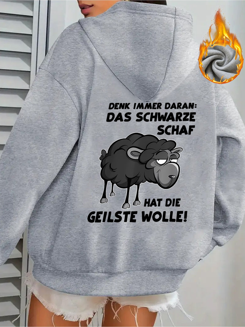 Black Sheep Women's Stylish Casual Sports Hoodie.