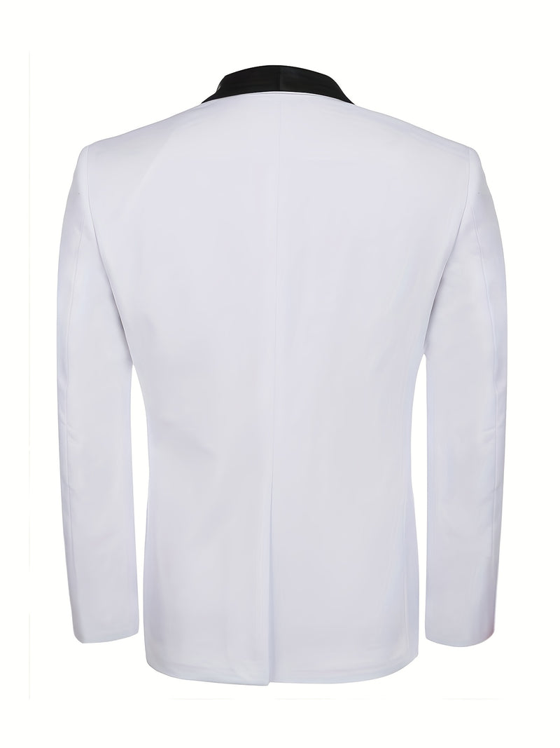 Men's Stylish Suit with Contrasting Colors.