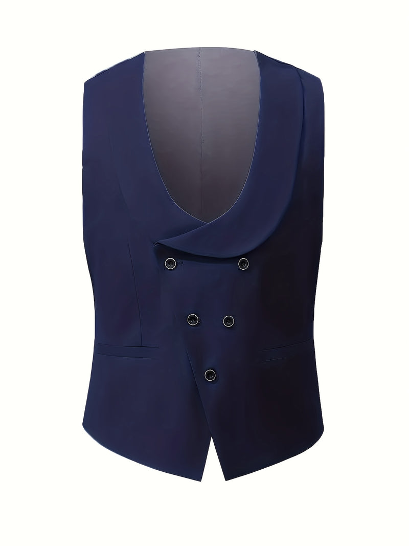 Men's 3pcs Suit Set, Blazer + Vest + Trousers, Groomsmen Business.