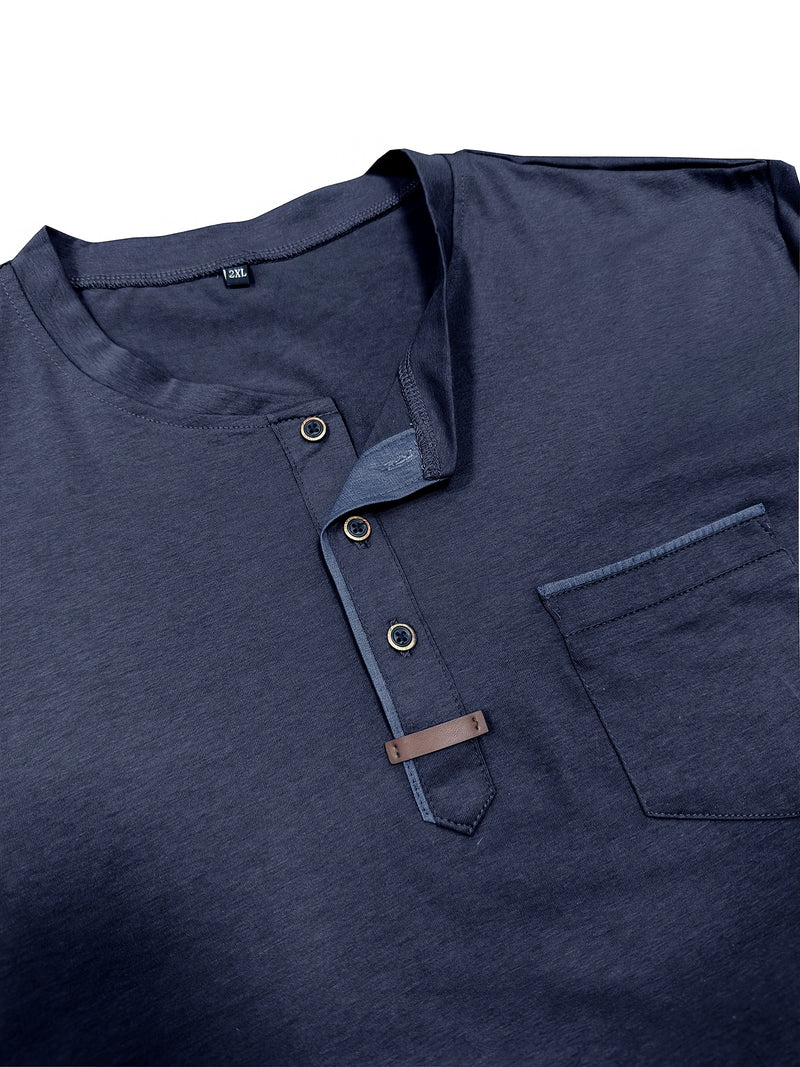 Men's Crewneck Short-sleeve T-shirt, Casual Summer Vacation.