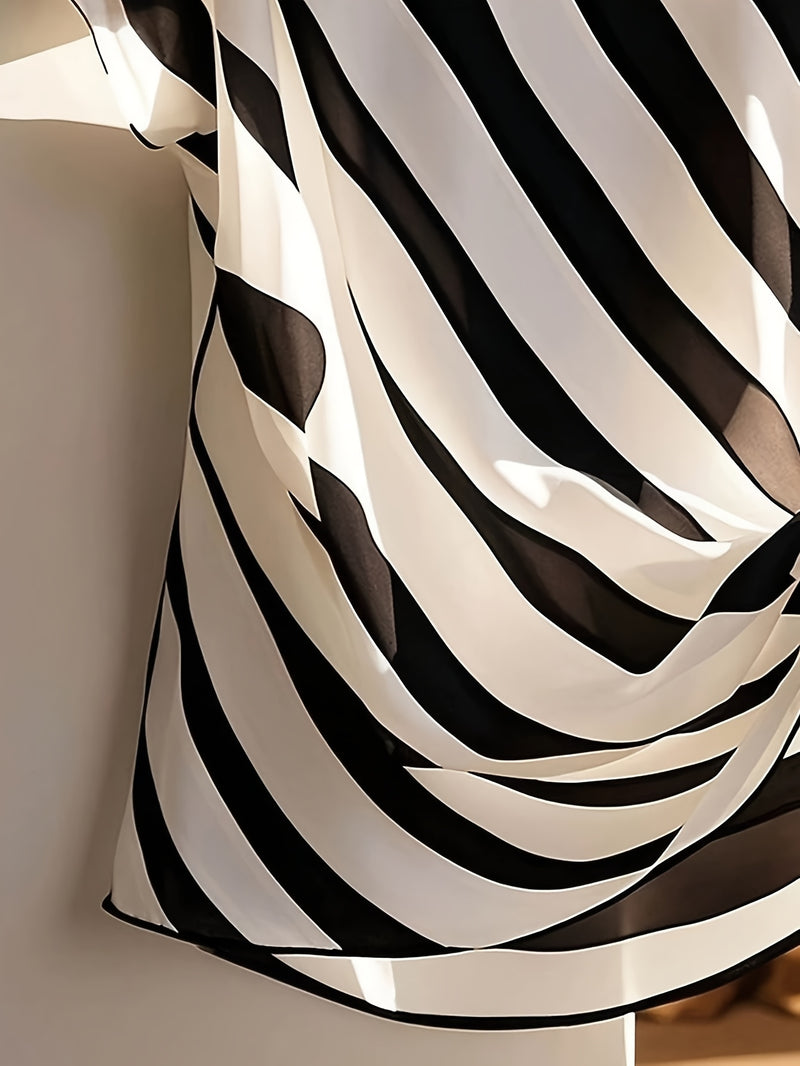 Women's Elegant French-Inspired Sleeveless Blouse.