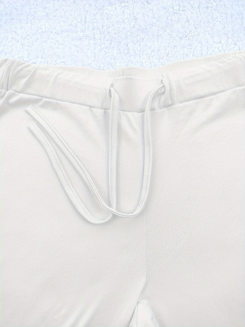 European and American Women's Fashion Flared Straight-Leg Pants.