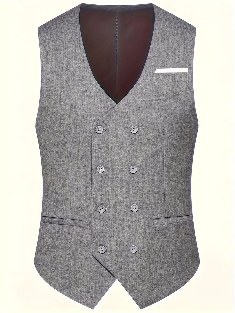 Men's 3pcs Suit Set, Including a Blazer, Vest, And Trousers.