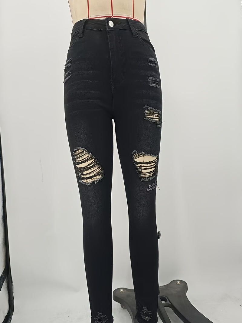 Women's Skinny Jeans - Stretchy Non-Belted Pants.