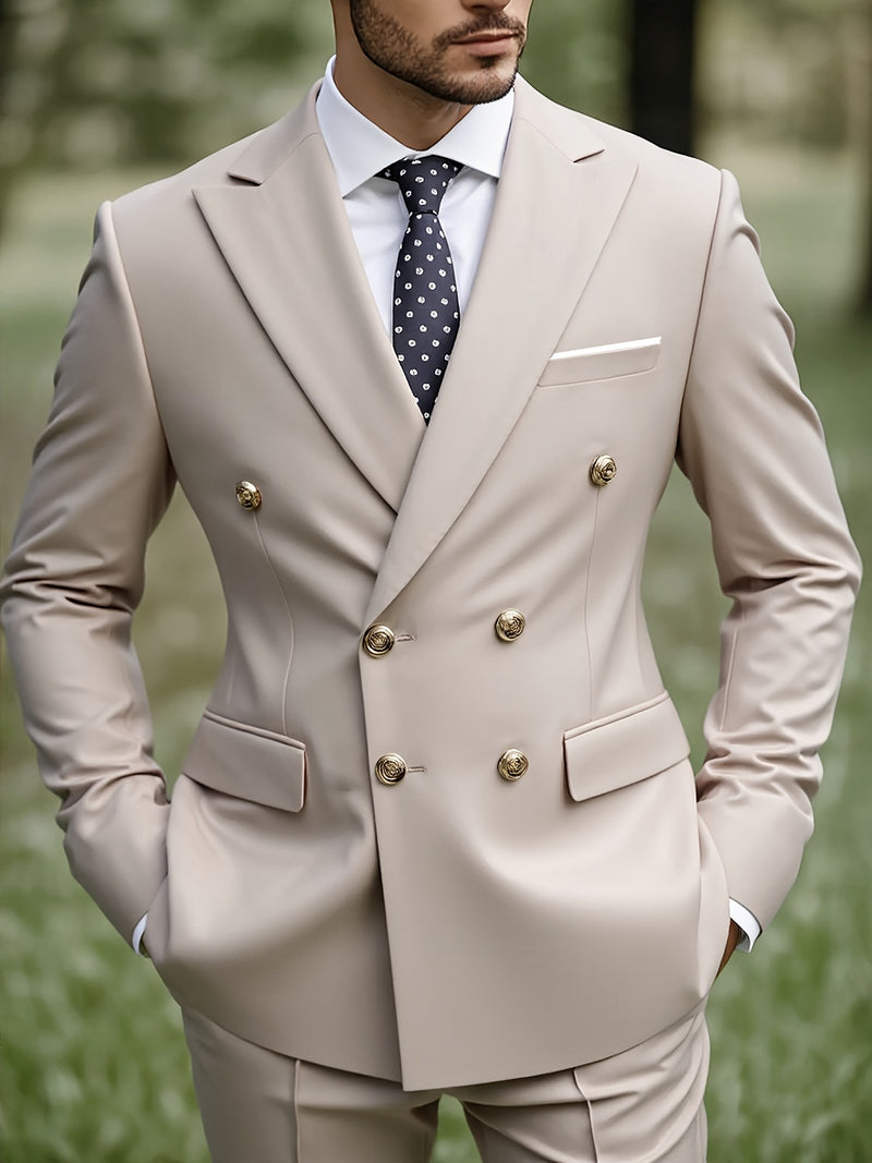 Men'S Premium Two-Piece Suit, Plus-Size Suit Set with Pants.