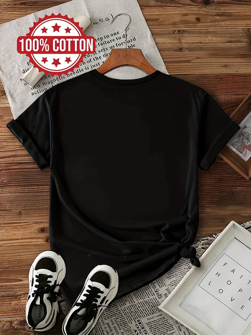 Women's Van Gogh Sunflowers & Black Cat Art Print T-Shirt.