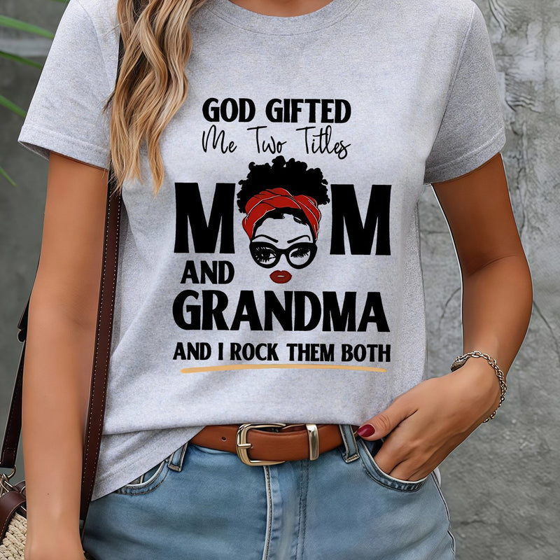 Women's T-shirt with a Printed Silhouette of a Woman.