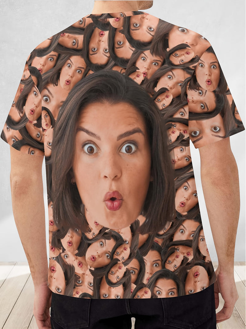 Men's T-Shirt- Personalized Face Print.