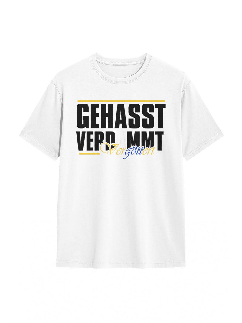 Men's & Women's Gothic German Text Print T-Shirt.