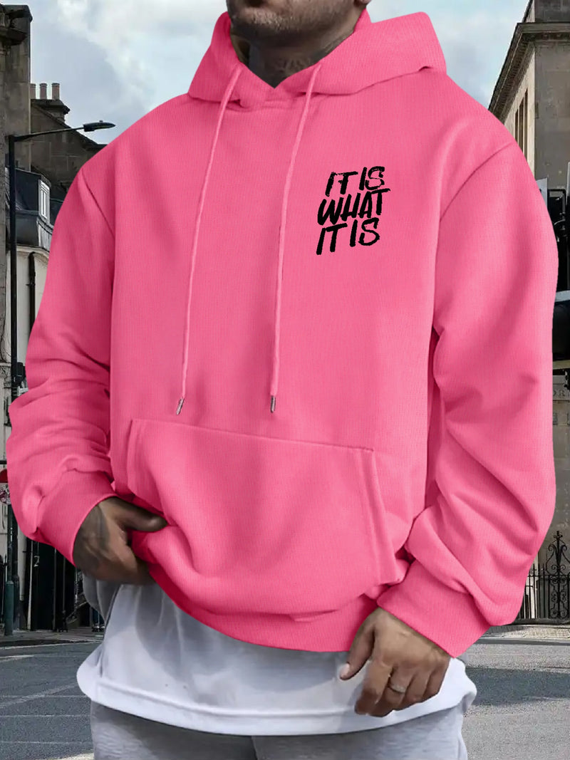 Men's Hooded Printed Sweatshirt.