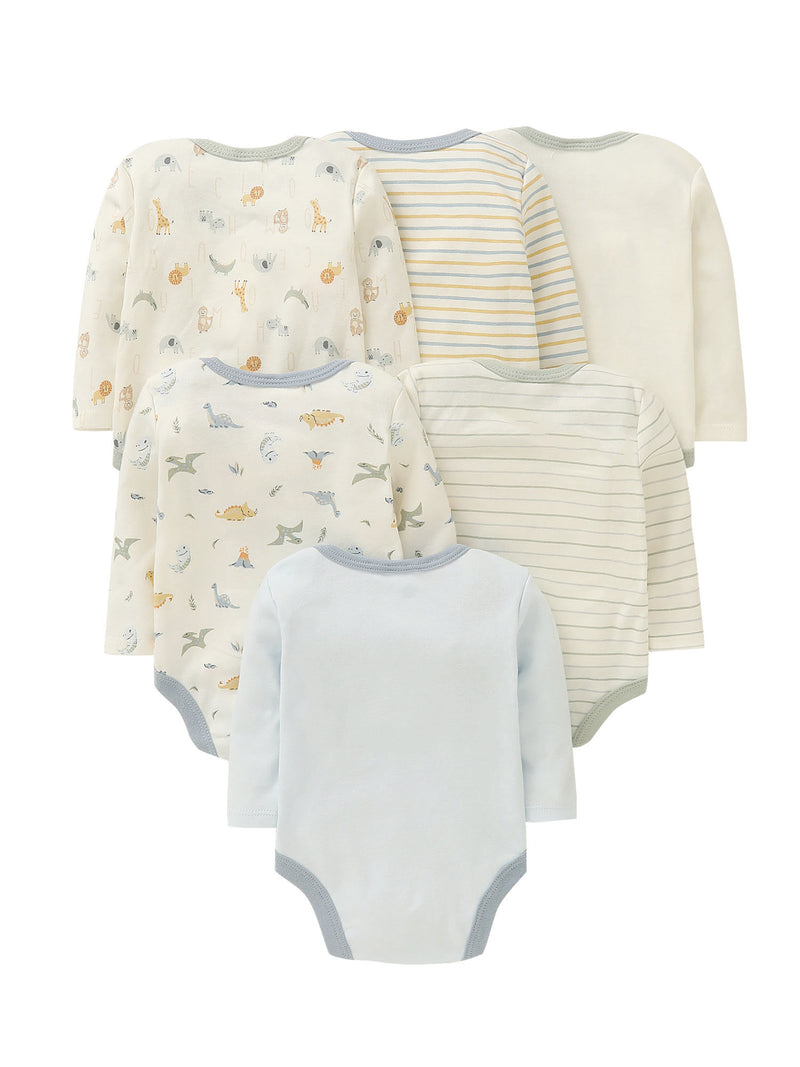 6pcs Set Newborn Infant Triangle Long-Sleeved Romper.