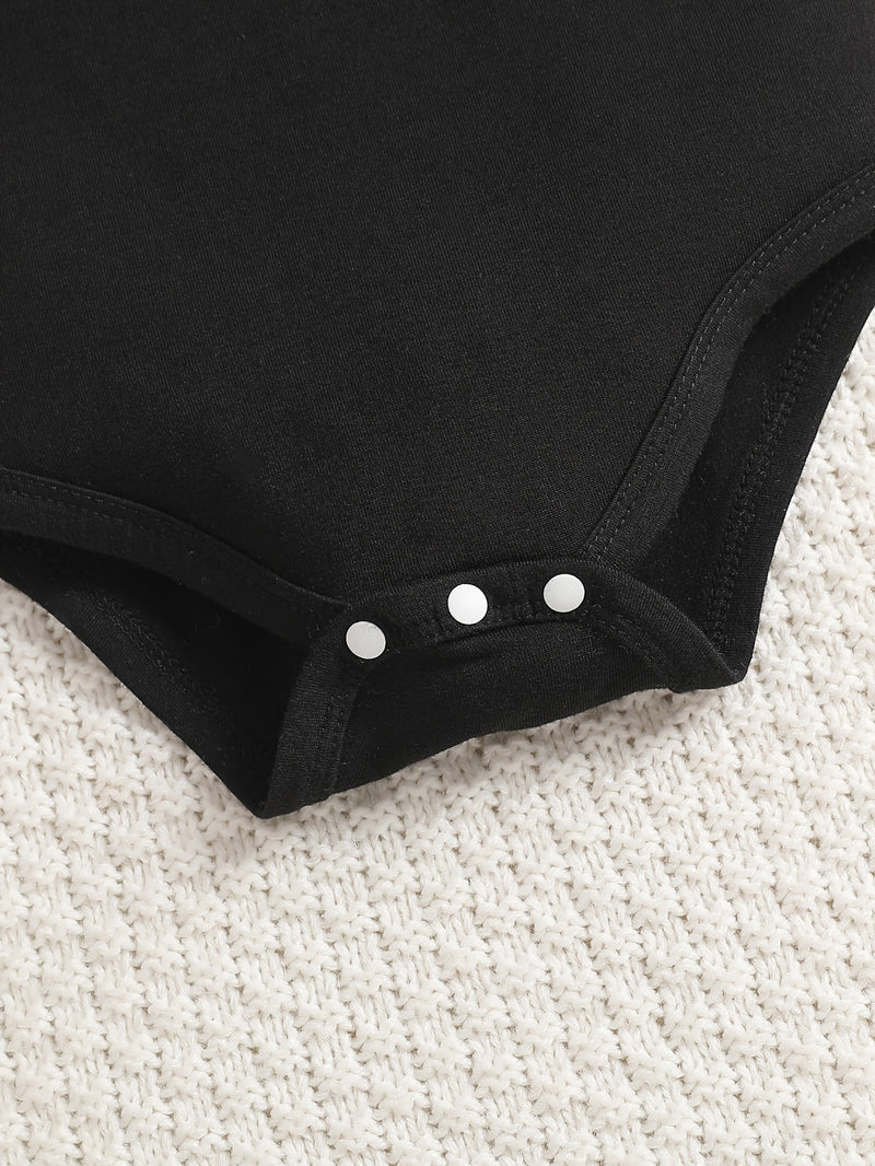 Baby 3pcs Set Bodysuit, Baby Summer Round Neck Striped Bodysuit.