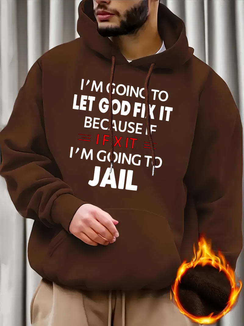 Men's Casual Polyester Hoodie.
