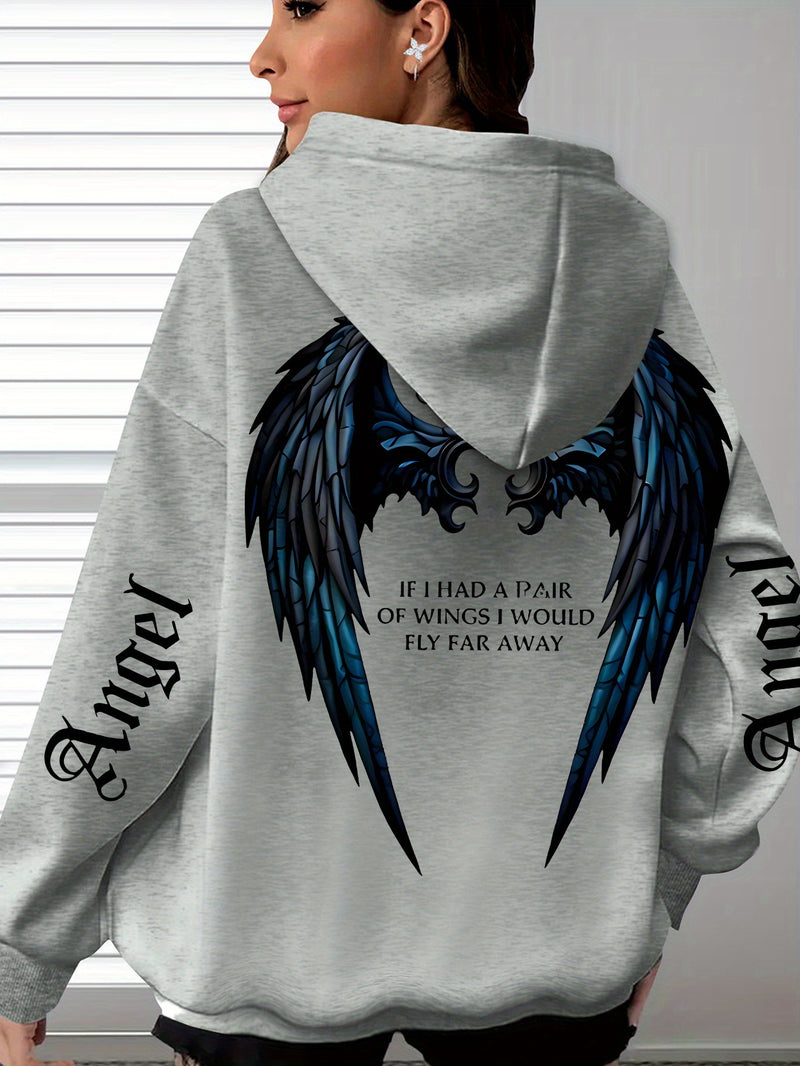 Women’s Bestseller Comfort Letter Print Hoodie.
