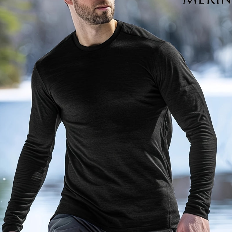 Men's Outdoor Quick-Dry Base Layer for Running, Made of Velvet Velvet.