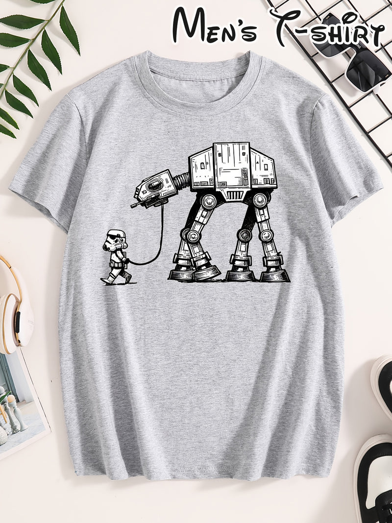 Star Wars AT-AT Walking Machine Fun Printed T-shirt for Men.