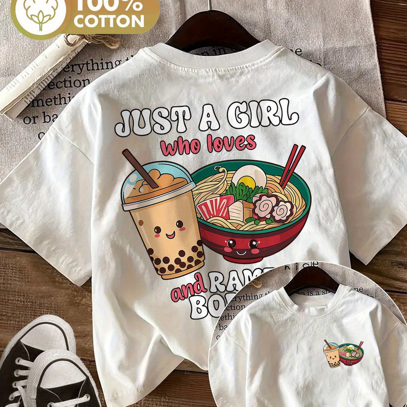 Women’s Graphic Print T-shirt, Short Sleeve Crew Neck Casual.