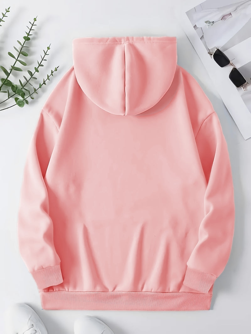 Women's Cute Sloth & Letter Print Hoodie.