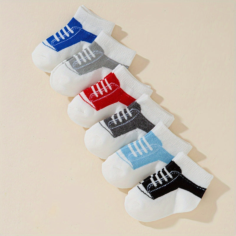 Six Pairs of Super Comfy And Fashionable Baby Socks.