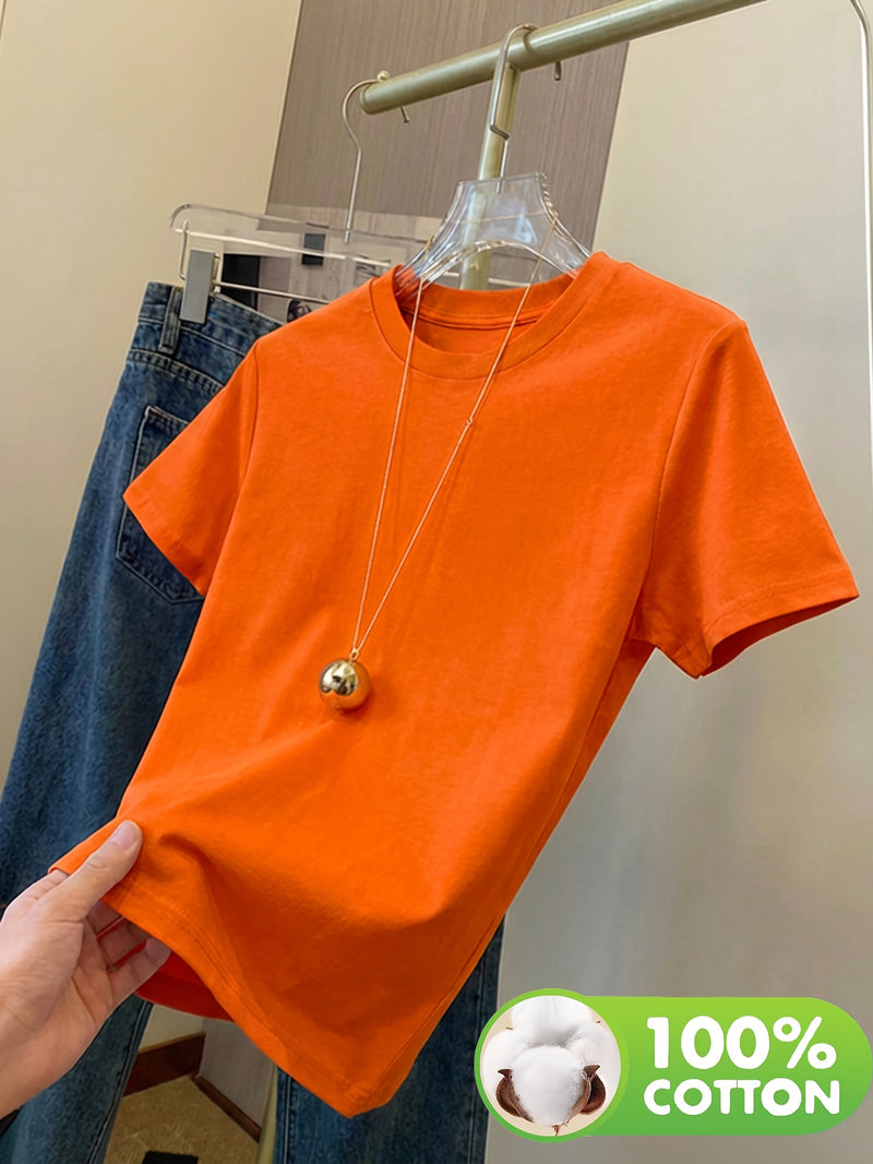 Women’s Round Neck Short Sleeve T-Shirt.