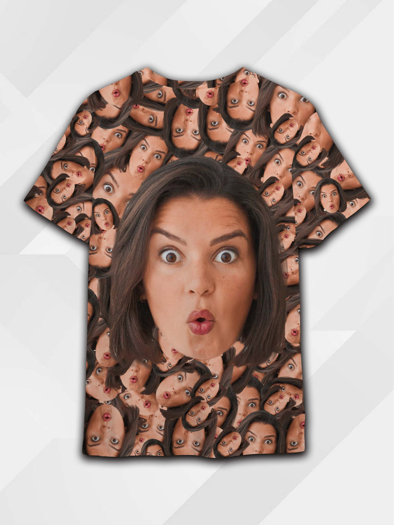 Men's T-Shirt- Personalized Face Print.