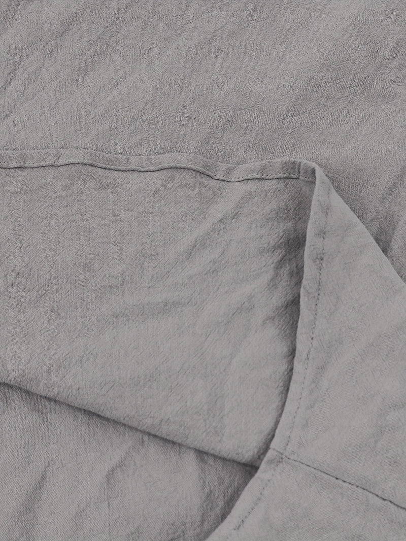 Men's Breathable Fabric Short-Sleeve V-Neck Oversized Casual T-Shirt.