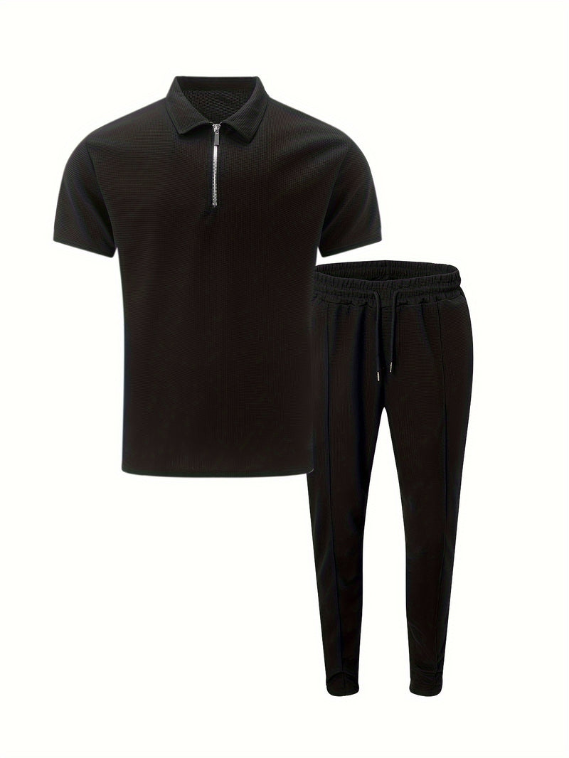 Men's Fashion Short-Sleeve Long-Pants.