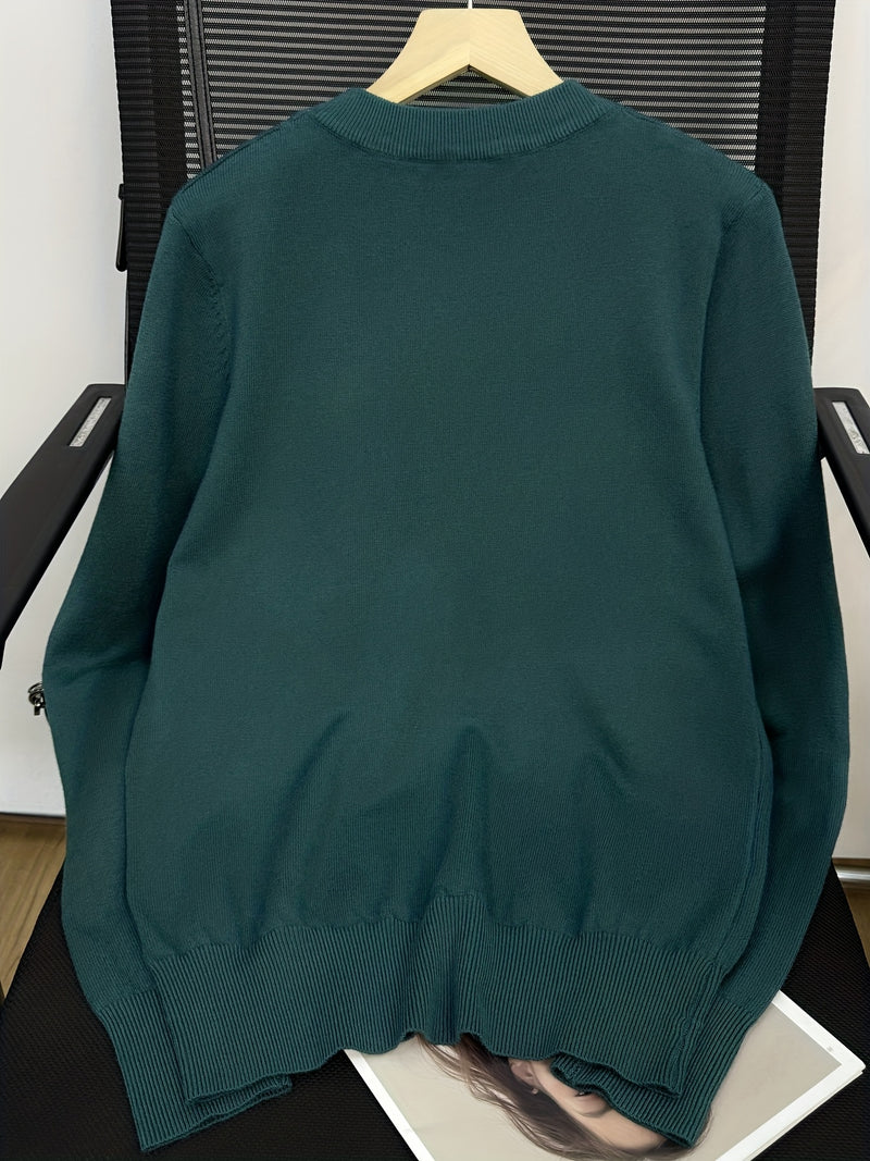 Women's Fashion Round Neck High-end Versatile Base Layer Top.