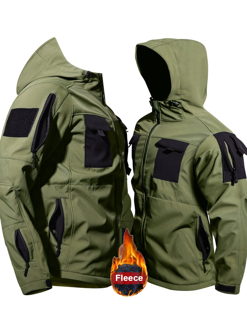 Autumn and Winter Men's  Fleece-Lined Two-Piece Set.