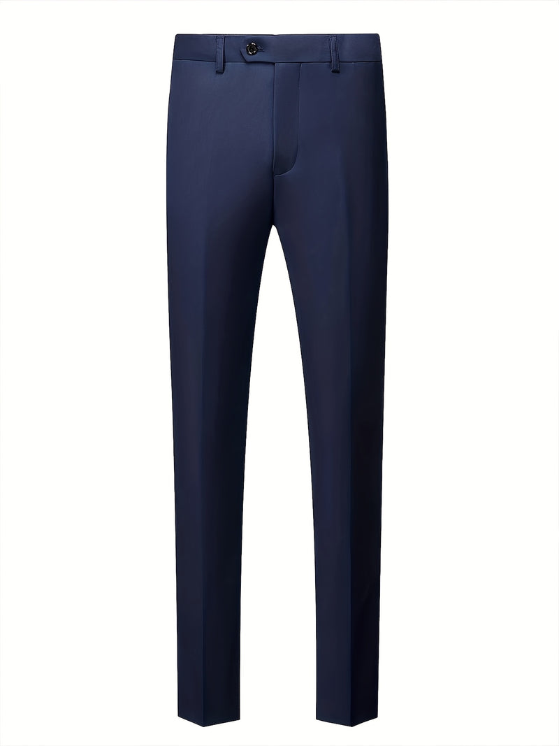 Men's High-End 3pcs Suit Set, Plus Size Men's Suit Set with Pants and Vest.