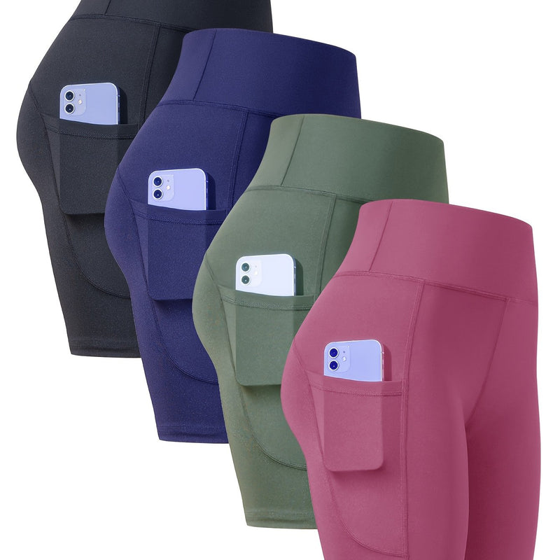 4-Pack Women’s Athletic Shorts, Fashion Yoga Shorts.