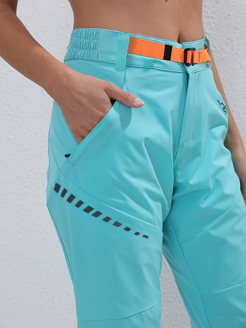 Women's Sports Long Pants, Stretchy Fitted Design with Adjustable Elastic.